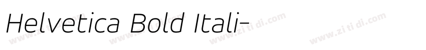 Helvetica Bold Itali字体转换